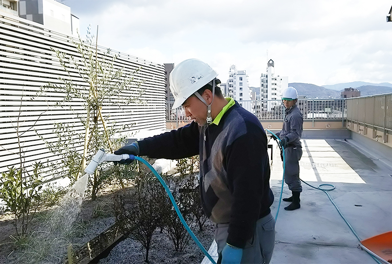 京都ミモザの郷（特別養護老人ホーム）屋上庭園